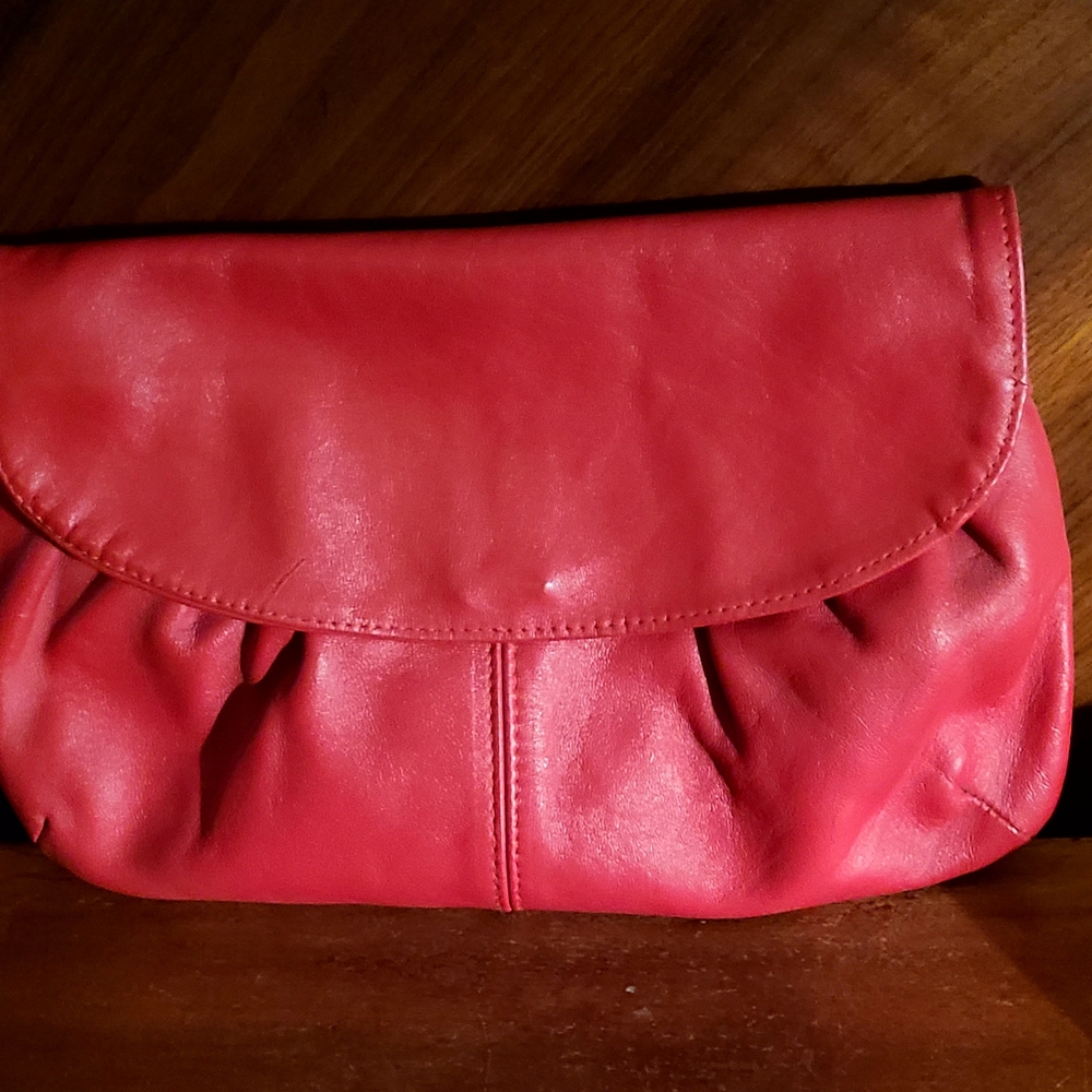 Vintage The Bon Marché Red Leather purse
